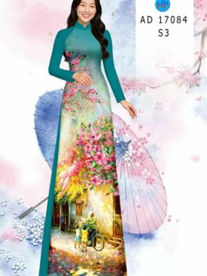 Vải Áo Dài Phong Cảnh AD 17084-1