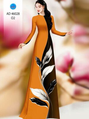 Vải Áo Dài Hoa In 3D AD 46028