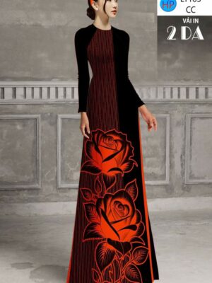 Vải Áo Dài Hoa Hồng AD LY163
