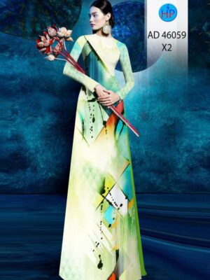 Vải Áo Dài Hoa Văn AD 46059