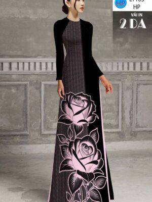 Vải Áo Dài Hoa Hồng AD LY163