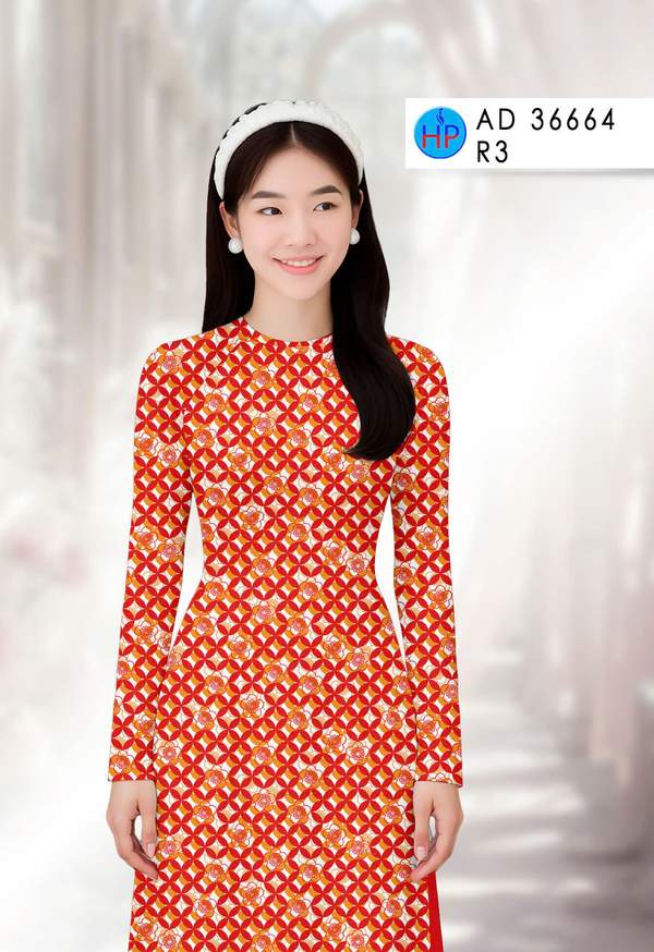 Vải Áo Dài Hoa Văn AD 36664