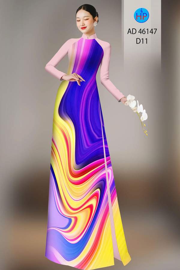 Vải Áo Dài Hoa Văn AD 46147