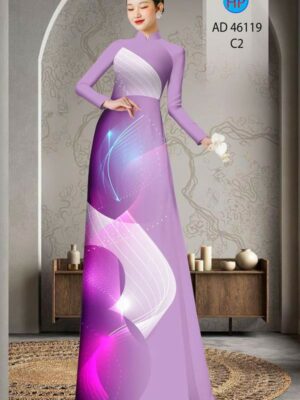 Vải Áo Dài Hoa Văn AD 46119