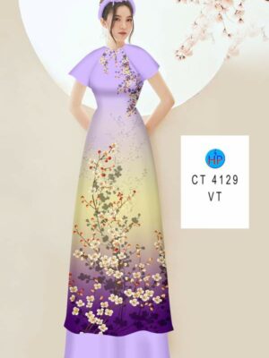 Vải Áo Dài Hoa In 3D AD CT4129