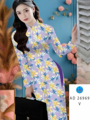 Vải Áo Dài Hoa Đều AD 26969