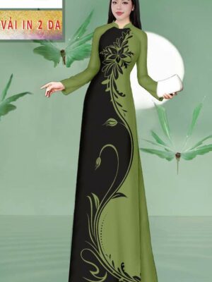 Vải Áo Dài Hoa In 3D AD MT182