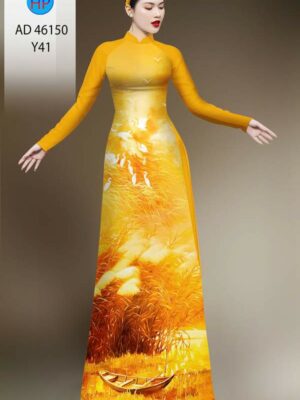Vải Áo Dài Phong Cảnh AD 46150