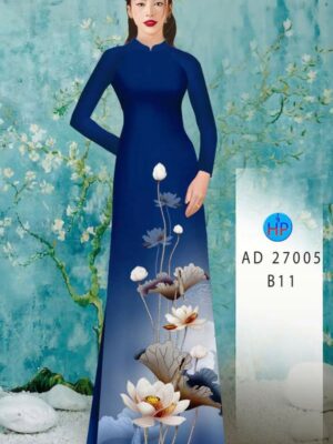 Vải Áo Dài Hoa Sen AD 27005