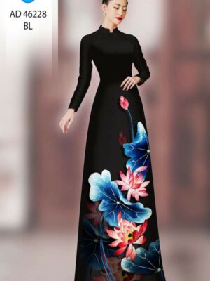 Vải Áo Dài Hoa Sen AD 46228