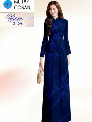 Vải Áo Dài Hoa In 4D AD ML197