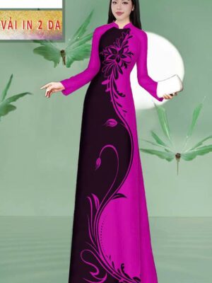 Vải Áo Dài Hoa In 3D AD MT182