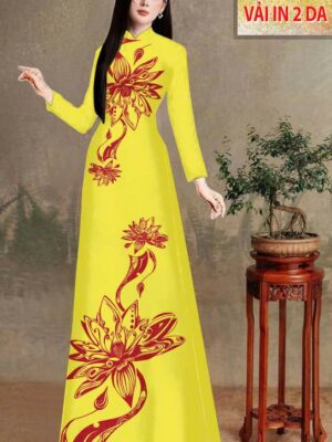 Vải Áo Dài Hoa In 4D AD MT186