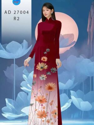 Vải Áo Dài Hoa Cúc AD 27004