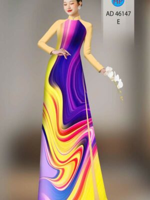 Vải Áo Dài Hoa Văn AD 46147