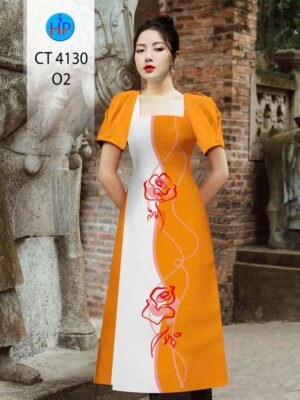 Vải Áo Dài Hoa Hồng AD CT4130