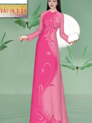 Vải Áo Dài Hoa In 3D AD MT182