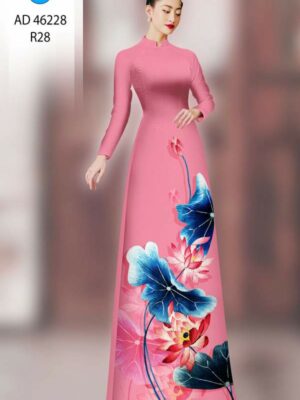 Vải Áo Dài Hoa Sen AD 46228