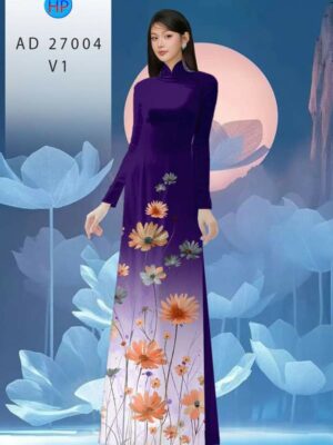 Vải Áo Dài Hoa Cúc AD 27004