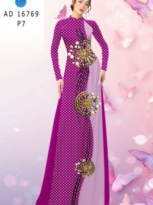 Vải Áo Dài Hoa In 3D AD 16769