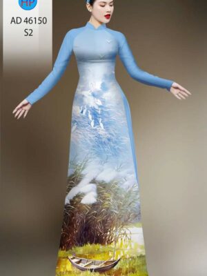 Vải Áo Dài Phong Cảnh AD 46150