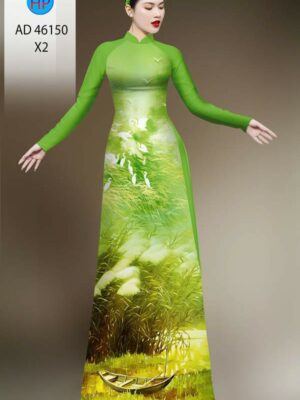 Vải Áo Dài Phong Cảnh AD 46150