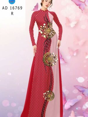 Vải Áo Dài Hoa In 3D AD 16769