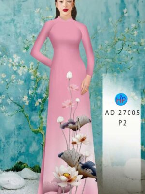 Vải Áo Dài Hoa Sen AD 27005