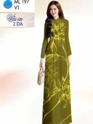 Vải Áo Dài Hoa In 4D AD ML197