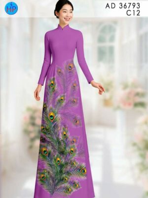 Vải Áo Dài Đuôi Công AD 36793