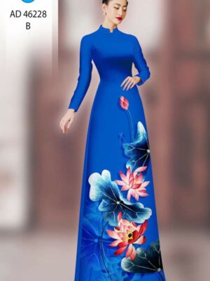 Vải Áo Dài Hoa Sen AD 46228