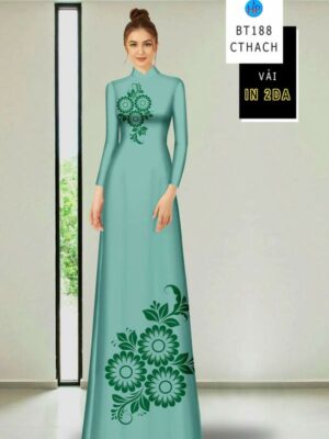 Vải Áo Dài Hoa In 4D AD BT188