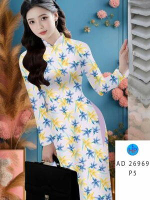 Vải Áo Dài Hoa Đều AD 26969