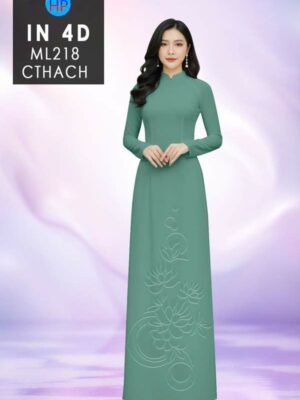 Vải Áo Dài Hoa In 4D AD ML218