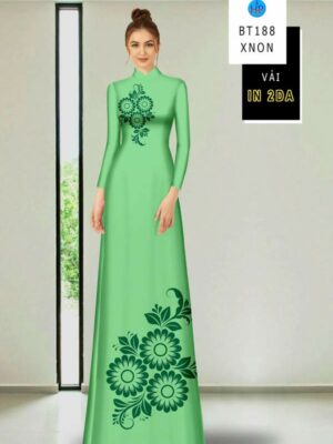 Vải Áo Dài Hoa In 4D AD BT188