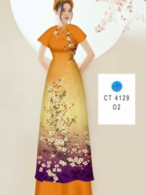 Vải Áo Dài Hoa In 3D AD CT4129