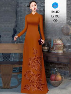 Vải Áo Dài Hoa In Chìm 4D AD LY193