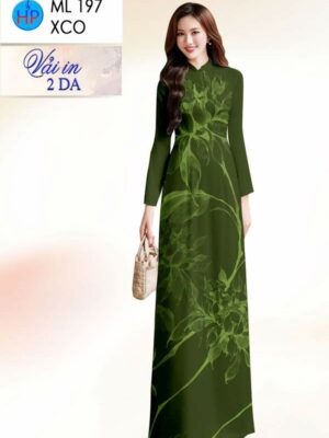 Vải Áo Dài Hoa In 4D AD ML197