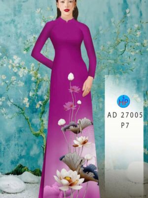 Vải Áo Dài Hoa Sen AD 27005