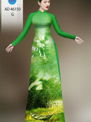 Vải Áo Dài Phong Cảnh AD 46150