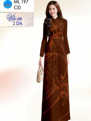 Vải Áo Dài Hoa In 4D AD ML197