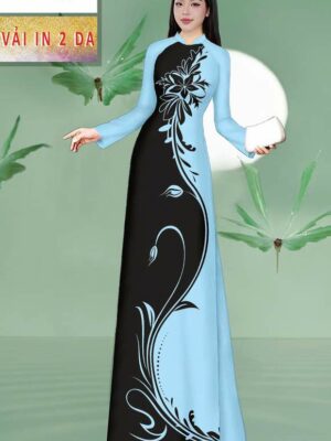 Vải Áo Dài Hoa In 3D AD MT182