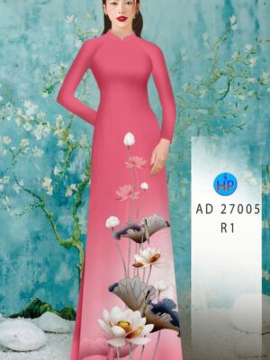 Vải Áo Dài Hoa Sen AD 27005