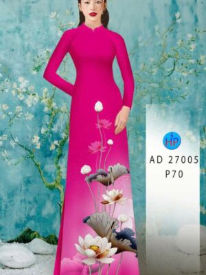 Vải Áo Dài Hoa Sen AD 27005