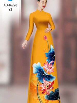 Vải Áo Dài Hoa Sen AD 46228