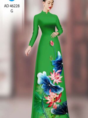 Vải Áo Dài Hoa Sen AD 46228