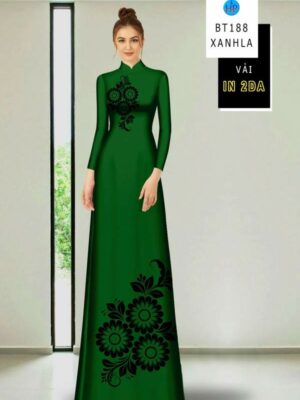 Vải Áo Dài Hoa In 4D AD BT188