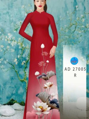 Vải Áo Dài Hoa Sen AD 27005