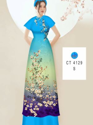 Vải Áo Dài Hoa In 3D AD CT4129