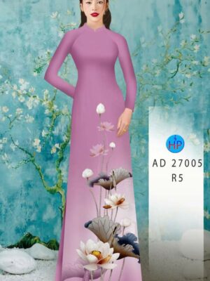 Vải Áo Dài Hoa Sen AD 27005